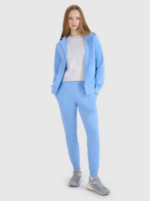 4F Spodnie dresowe joggery damskie - niebieskie XS