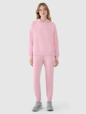 4F Spodnie dresowe joggery damskie - różowe M