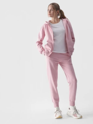 4F Spodnie dresowe joggery damskie - różowe XL