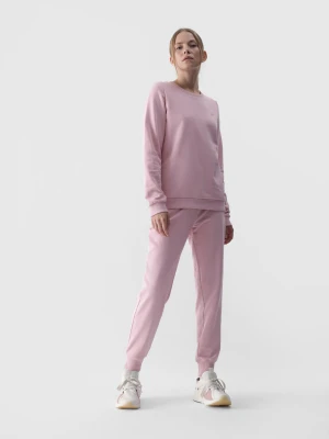 4F Spodnie dresowe joggery damskie - różowe M