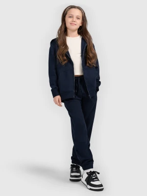 4F Spodnie dresowe joggery dziewczęce - granatowe 164 (13-14 lat)
