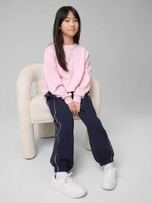 4F Spodnie dresowe joggery dziewczęce - granatowe 158/164 (12-14 lat)