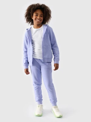 4F Spodnie dresowe joggery dziewczęce - niebieskie 164 (13-14 lat)