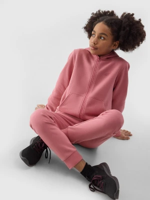 4F Spodnie dresowe joggery dziewczęce - różowe 164 (13-14 lat)