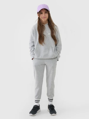4F Spodnie dresowe joggery dziewczęce - szare 152 (11-12 lat)