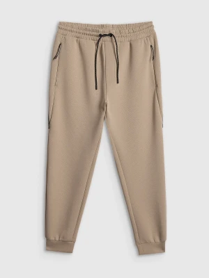 4F Spodnie dresowe joggery męskie - beżowe 3XL