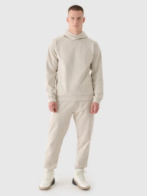 4F Spodnie dresowe joggery męskie - beżowe XXL