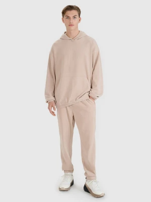 4F Spodnie dresowe joggery męskie - beżowe S