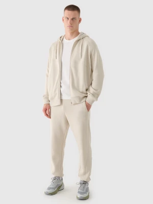 4F Spodnie dresowe joggery męskie - beżowe XXL