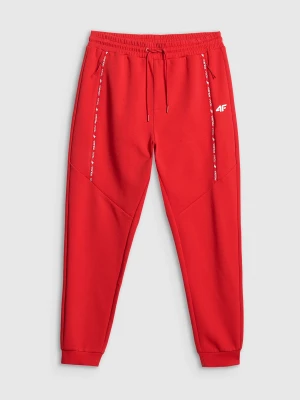 4F Spodnie kibica joggery męskie - czerwone XL
