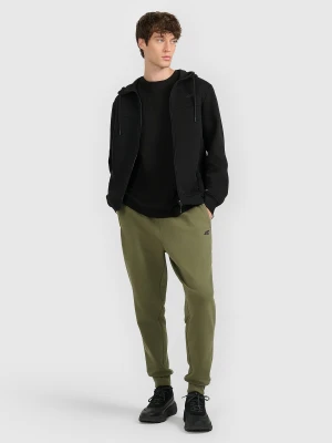 4F Spodnie dresowe joggery męskie - khaki XL