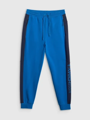 4F Spodnie dresowe joggery męskie - niebieskie L