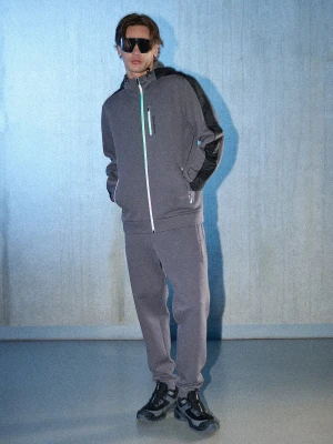 4F Spodnie dresowe joggery męskie - szare L