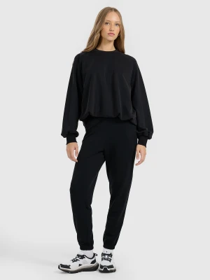 4F Spodnie dresowe joggery z modalem damskie - czarne L