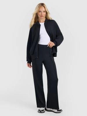 4F Spodnie dresowe z prostymi nogawkami damskie - czarne L