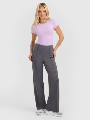 4F Spodnie dresowe z prostymi nogawkami damskie - szare XS