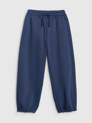 4F Spodnie dresowe z szerokimi nogawkami chłopięce - granatowe 122/128 (6-8 lat)