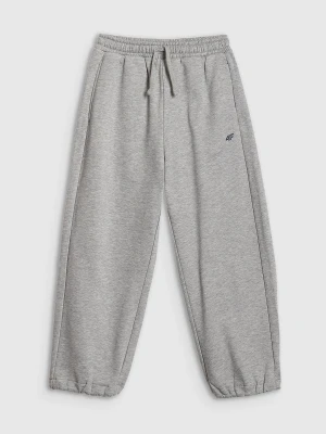 4F Spodnie dresowe z szerokimi nogawkami chłopięce - szare 134/140 (8-10 lat)