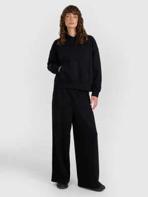 4F Spodnie dresowe z szerokimi nogawkami damskie - czarne S
