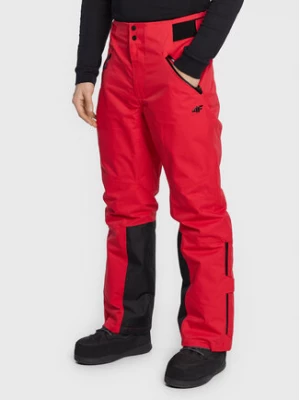 4F Spodnie narciarskie H4Z22-SPMN006 Czerwony Regular Fit