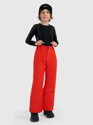4F Spodnie narciarskie membrana 5000 chłopięce - czerwone 134 (8-9 lat)