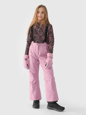 4F Spodnie narciarskie membrana 5000 dziewczęce - różowe 152 (11-12 lat)
