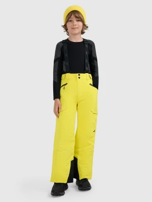 4F Spodnie narciarskie membrana 8000 chłopięce - żółte 140 (9-10 lat)