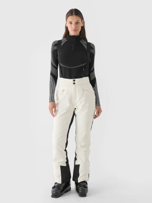 4F Spodnie narciarskie membrana Dermizax 20000 damskie - białe XXL