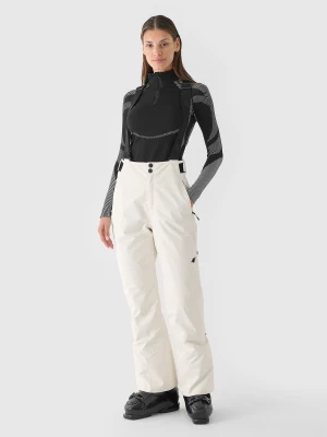 4F Spodnie narciarskie membrana Dermizax 20000 damskie - białe XS
