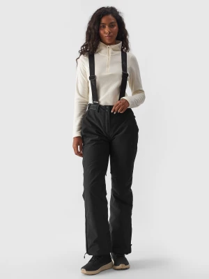 4F Spodnie narciarskie z szelkami membrana 10000 damskie - czarne XS