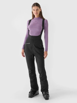 4F Spodnie narciarskie z szelkami membrana 15000 damskie - czarne L