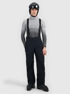 4F Spodnie narciarskie z szelkami membrana 15000 męskie - czarne S