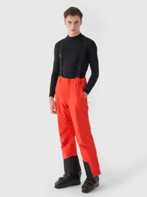 4F Spodnie narciarskie z szelkami membrana 5000 męskie - czerwone XL