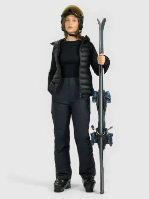 4F Spodnie narciarskie z szelkami membrana Dermizax 20000 damskie - czarne M