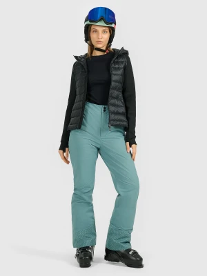 4F Spodnie narciarskie z szelkami membrana Dermizax 20000 damskie - oliwkowe XS