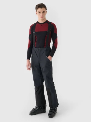 4F Spodnie narciarskie z szelkami membrana Dermizax 20000 męskie - czarne XL