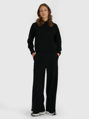 4F Spodnie oversize z szerokimi nogawkami damskie - czarne XL