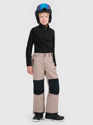 4F Spodnie snowboardowe membrana 10000 chłopięce - brązowe 122 (6-7 lat)