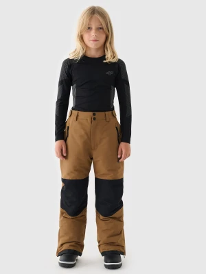 4F Spodnie snowboardowe membrana 10000 chłopięce - brązowe 122 (6-7 lat)
