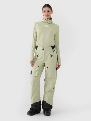 4F Spodnie snowboardowe membrana 10000 damskie - oliwkowe / khaki L zielony