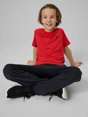 4F Spodnie sportowe szybkoschnące chłopięce - czarne 146/152 (10-12 lat)