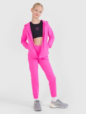 4F Spodnie sportowe szybkoschnące dziewczęce - różowe 158/164 (12-14 lat)