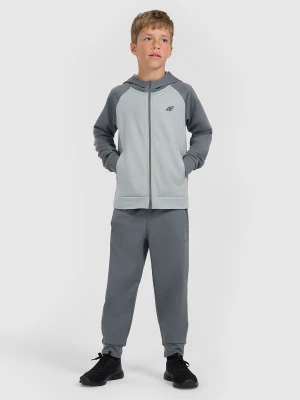 4F Spodnie sportowe szybkoschnące joggery chłopięce - szare 122 / 128 (6-8 lat)