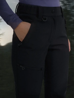 4F Spodnie trekkingowe damskie - czarne XS