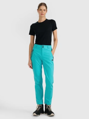 4F Spodnie trekkingowe softshell membrana 10000 damskie - turkusowe S