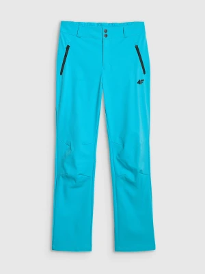 4F Spodnie trekkingowe softshell membrana 10000 damskie - turkusowe L