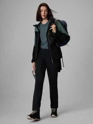 4F Spodnie trekkingowe softshell membrana 8000 damskie - czarne XS