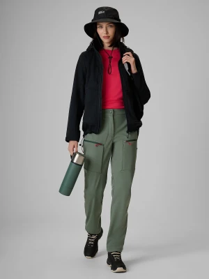 4F Spodnie trekkingowe softshell membrana 8000 damskie - khaki S