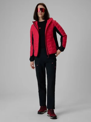 4F Spodnie trekkingowe szybkoschnące damskie - czarne XL