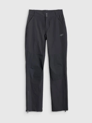 4F Spodnie trekkingowe szybkoschnące damskie - czarne XL